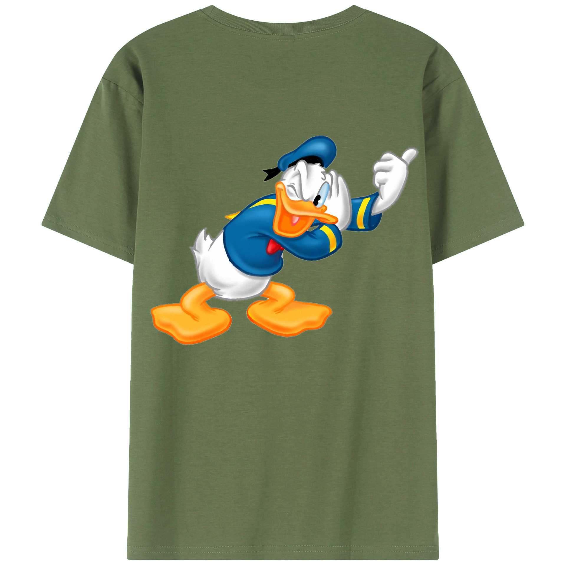 （画像用） ミッキーマウス Mickey Mouse 綿100％ メンズ半袖Tシャツ（バックプリント） 通気性